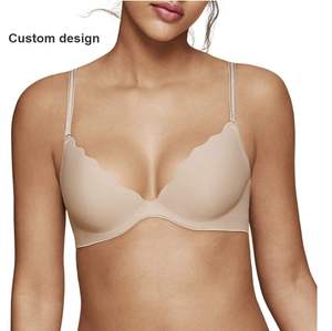 Sujetador Push-Up Acolchado para Mujer, Tejido, Copa Completa, Sin Varillas, Sin Costuras, Cómodo, Transpirable, para Uso Diario - Product Image 4