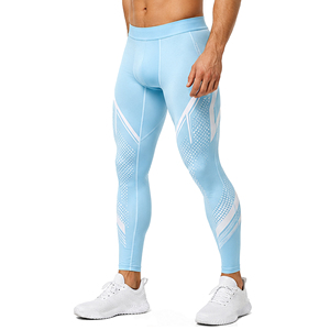 Collants de compression sportifs pour hommes, leggings de course personnalisés, extensibles, anti-humidité, pantalons de fitness pour la gym, vente en gros, fabricant - Product Image 3