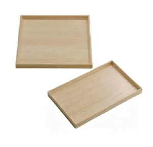 Plateau de service en bois Noble Tray, design minimaliste rectangulaire, couleur unie, plateau durable pour la salle à manger et les cafés, plateau multifonctionnel - Product Image 1