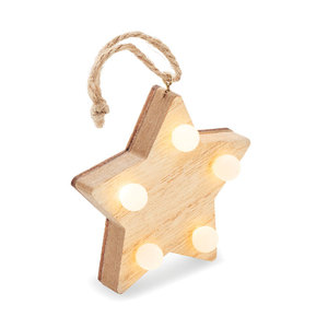 Stella decorativa in legno Lalie per la decorazione di luci di natale - Product Image 3