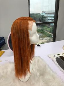 Pelucas delanteras de encaje recto largo Encaje transparente con cabello Remy Pelucas de cabello humano hechas a máquina - Product Image 3