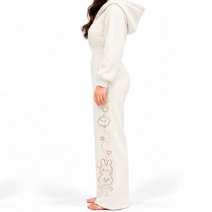 Combinaison en polaire pour femmes EAZWEARS avec poche latérale, production directe d'usine en gros, production de vêtements sur mesure pour les détaillants - Product Image 3