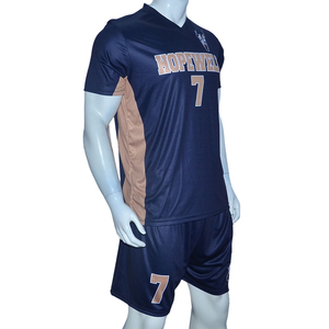 Uniforme de football pour hommes de bonne qualité et pas cher - Meilleur prix, nouveau design, 100% polyester, séchage rapide, manches courtes, logo personnalisé sur le devant - Product Image 3