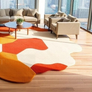 Luxury <b>Abstract</b> Color Block <b>Rug</b> Hand Tufted Woolen Handmade Indoor Outdoor <b>Rug</b> Home Decor Best Price Modern <b>Abstract</b> Solid <b>Rug</b> - Product Image 3