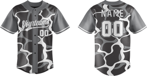 T-shirt de baseball imprimé respirant 100 % polyester 180 grammes, personnalisable, manches courtes, col en V, broderie de logo d'équipe sur mesure - Product Image 1