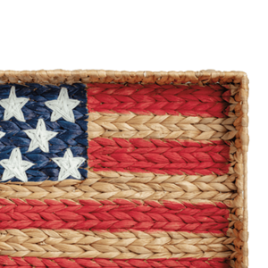 Cesta de Jacinto de Agua Pintada con la Bandera de EE. UU., Cesta de Almacenamiento Grande para Decoración del 4 de Julio, Venta al por Mayor desde Vietnam - Product Image 2