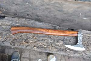 Felling <b>Axe</b> Forged Carbon Steel Head Wood <b>Handle</b> Tree Felling Tool DIY Grade Broad <b>Axe</b> - Product Image 2
