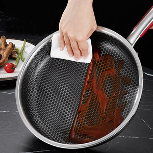 Premium Deep Saute Pan With Tempered Glass Lid Professional Grade Stainless Steel Body Nonstick Scratch Resistant Interior - Product Image 5