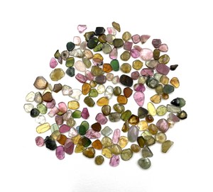 Lote de Gemas Sueltas de Turmalina Multicolor Natural en Rodajas de 4-8 MM, 10 CT, Piedras Certificadas IGI - Product Image 6