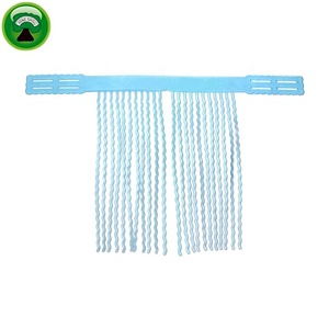 Masque de cheval en plastique bleu taille unique personnalisé à frange - Product Image 1