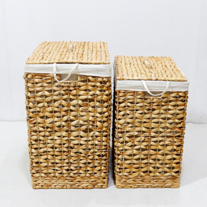 Handmade Foldable Eco-Friendly Multifunction Storage <b>Baskets</b> with Handles Size M-Natural <b>Wicker</b> for <b>Laundry</b> Picnic Organization - Product Image 6