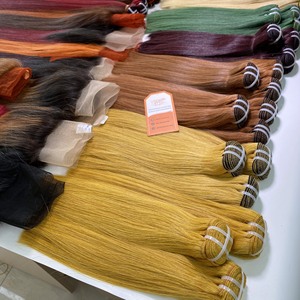 Extensions de cheveux humains 100% humains, trame d'os, cheveux humains crus, vierges, non traités, vietnamien - Product Image 1