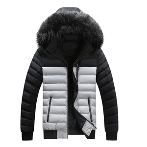 Eco Edge Apparel Winter Unisex Eco-Friendly <b>Waterproof</b> Hooded Puffer <b>Jacket</b> with Fur Collar Zipper Closure Street-wear Style - Product Image 5