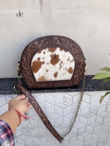 New Luxury Handbag Hand Tooled Leather Sling <b>Bag</b> Gypsy <b>Boho</b> Cowhide leather Handmade Western Stylish Cross body <b>Bag</b> - Product Image 5