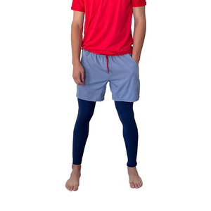 Mangas de compresión para piernas de béisbol unisex azul marino de alta calidad, transpirables, de mezcla de elastano, para soporte de hinchazón, para todas las estaciones. - Product Image 4