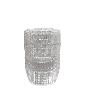 Men's <b>Iced</b> Out Moissanite Diamond Cluster Hip Hop <b>Ring</b> 925 Sterling Silver Rhodium Plated Baguette Cut Prong Setting - Product Image 1