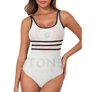 Traje de Baño de Una Pieza Personalizado para Mujer con Botones y Cremalleras, Cintura Alta, Transpirable y de Secado Rápido, Venta al Por Mayor de Fábrica - Product Image 3