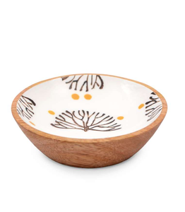 Enamel Printed Wood Bowl Snack Bowl For Party Food Presentation New Design Restaurant Soup Serving Bowl - Product Image 2