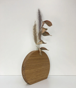 Vase à fleurs élégant en bois massif fait main, style moderne et rustique, personnalisable, en promotion - Product Image 3
