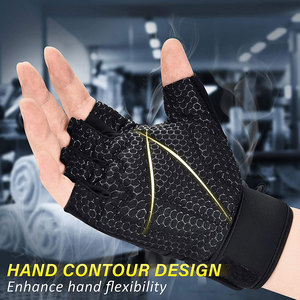 Gants de musculation en tissu mesh demi-doigts pour la salle de sport, unisexes, respirants et antidérapants, en vente en ligne - Product Image 3