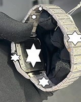 Montre de luxe automatique en moissanite VVS, cadran léopard, lunette sertie de diamants, cadran carré, bijou hip-hop