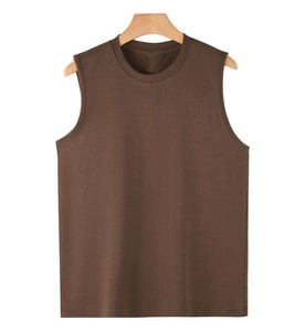 Listo para enviar: Camisetas sin mangas personalizadas para hombre, ropa deportiva acanalada, suministro de fábrica para el mercado estadounidense. - Product Image 4