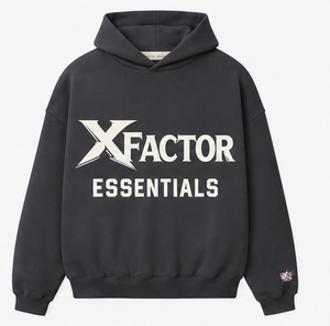 เสื้อฮู้ดโอเวอร์ไซส์ผู้ชาย XFactor Essentials ผ้าฝ้ายเฟรนช์เทอร์รี่ สวมใส่สบายๆ สำหรับฤดูใบไม้ร่วง พิมพ์ลายโลโก้ด้านหน้า - Product Image 1