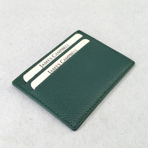 Cow Soffiano Pebbled Leather Business <b>Card</b> <b>Holder</b> Case Luxury Badge Wallets RFID Compact Slim Short Customized Personalized Logo - Product Image 2