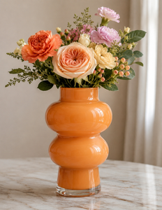 Florero Moderno de Vidrio Naranja - Product Image 1