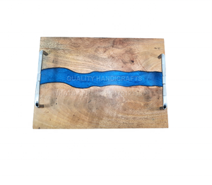 ถาดเสิร์ฟไม้มะม่วงทรงสี่เหลี่ยมผืนผ้าสำหรับห้องครัวและร้านอาหารงานฝีมือคุณภาพดีไซน์เรซินอีพ็อกซี่ริเวอร์ - Product Image 3