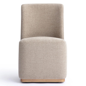 Modern Upholstered Dining <b>Chair</b> Wooden Base Side <b>Chair</b> Fabric Dining Seat for Restaurant Hotel Home - Product Image 1