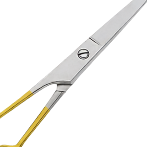 ชุดกรรไกรตัดผมแบบกระจกนิรภัย 4 ชิ้น ขนาด 4.5, 5.5, 6.5, 7.5 นิ้ว ด้ามจับสีทอง ชุดอุปกรณ์ตัดผมมืออาชีพสำหรับช่างตัดผม - Product Image 6