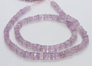 ลูกปัดอะมีทิสต์สีชมพูทรงสี่เหลี่ยมขนาด 4-5 มม. ลูกปัดอะมีทิสต์สีชมพูทรงเหลี่ยมเรียบเนียน ขนาด 16 นิ้ว อะมีทิสต์ธรรมชาติ - Product Image 6