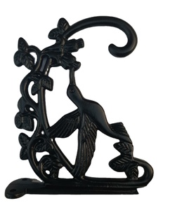 Matériel de mangeoire à oiseaux en fonte robuste Supports de crochets de plantes à montage mural robuste Support triangulaire Supports de suspension Cloches à oiseaux - Product Image 1