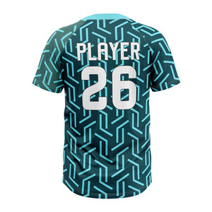 Camiseta de Béisbol Personalizada con 2 Botones, Uniforme de Equipo Sublimado con Nombre, Número y Logotipo para Partidos de Liga - Product Image 6