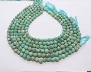 AAA Amazonite Smooth Round Beads 7-8MM Amazonite Gemstone <b>Balls</b> 13 Inch Amazonite Round Shape Loose Beads For Jewelry Making - Product Image 2