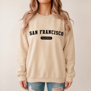 Sudadera con Capucha Personalizada, Corte Regular, Diseño Gráfico, Unisex, Estampado de San Francisco, Estilo Urbano Informal, Poliéster/Algodón, Primavera - Product Image 2