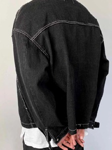 Chaqueta de Mezclilla Estilo Vintage para Hombre, Chaqueta de Mezclilla de Longitud Regular, Informal para Otoño - Product Image 6