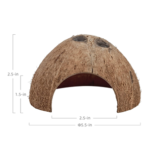 ที่หลบภัยจากมะพร้าวธรรมชาติสำหรับสัตว์เลื้อยคลาน ตุ๊กแก แมงมุม และปลาในตู้ปลา ถ้ำหลบภัยจากมะพร้าวธรรมชาติ บ้านมะพร้าวจากธรรมชาติจากเวียดนาม - Product Image 2