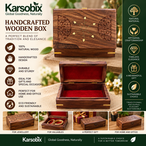 Natural Handmade Fashionable <b>Wooden</b> <b>Jewellery</b> <b>Box</b> for New Year Christmas & Valentine's Day From India - Product Image 1
