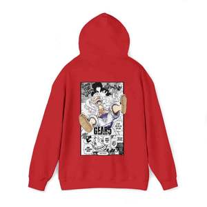 Sweat à capuche unisexe en coton 100% brodé, coupe ample, en polaire - Product Image 1