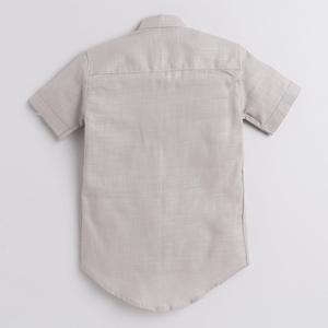 ลายพิมพ์แขนครึ่งสั้น kurta รุ้งพิมพ์-สีเทา - Product Image 2