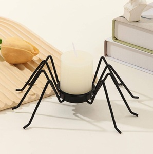 Modern metal candle stand round cup holder gold and <b>black</b> color minimalist tabletop candle holder stylish home accent elevated - Product Image 6