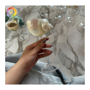 Natural Shell Crystal Glass Mug Handmade Bohemian Design For Party <b>Drinkware</b> Reusable With None Accessories - Product Image 1