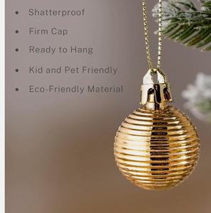 Mini Adornos Navideños de Cobre Dorado, Elegantes Decoraciones Metálicas para Árboles de Navidad, Regalo Festivo para el Hogar - Product Image 6