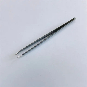 Pince à épiler en acier inoxydable de haute qualité, faite à la main, écologique, antistatique, légère, confortable, avec pointe inclinée - Product Image 4
