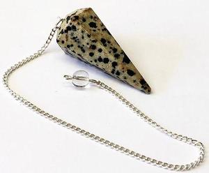 Meilleur pendule en cristal naturel poli à facettes, mélange de pierres précieuses, chaîne en argent, fait main, outil de guérison Reiki, équilibrage des chakras - Product Image 5