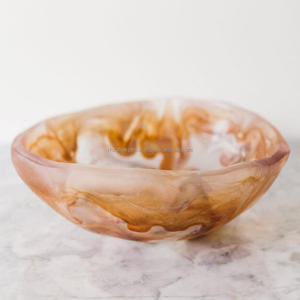 Grand bol rond en résine de l'Inde écologique pour salade, dessus de table de cuisine, servir et mélanger avec une cuillère couverts - Product Image 4