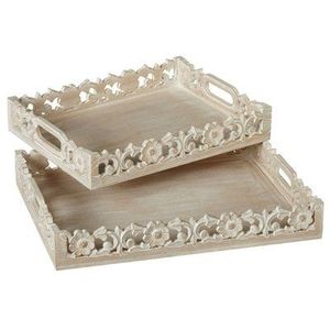 Bandeja de servir funcional de madera con acabado de madera premium para servicio en comedor, cocina, restaurante y cafetería. - Product Image 3