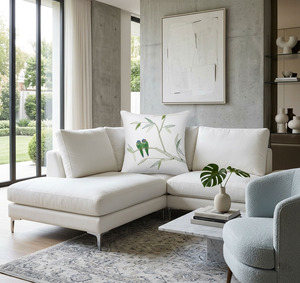 Housses de coussin carrées personnalisées en bambou et coton blanc, brodées, pour usage domestique, lavables, avec fermeture éclair, vente en gros - Product Image 4